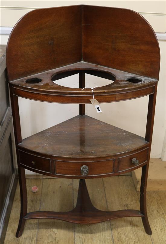 A mahogany washstand W.70cm